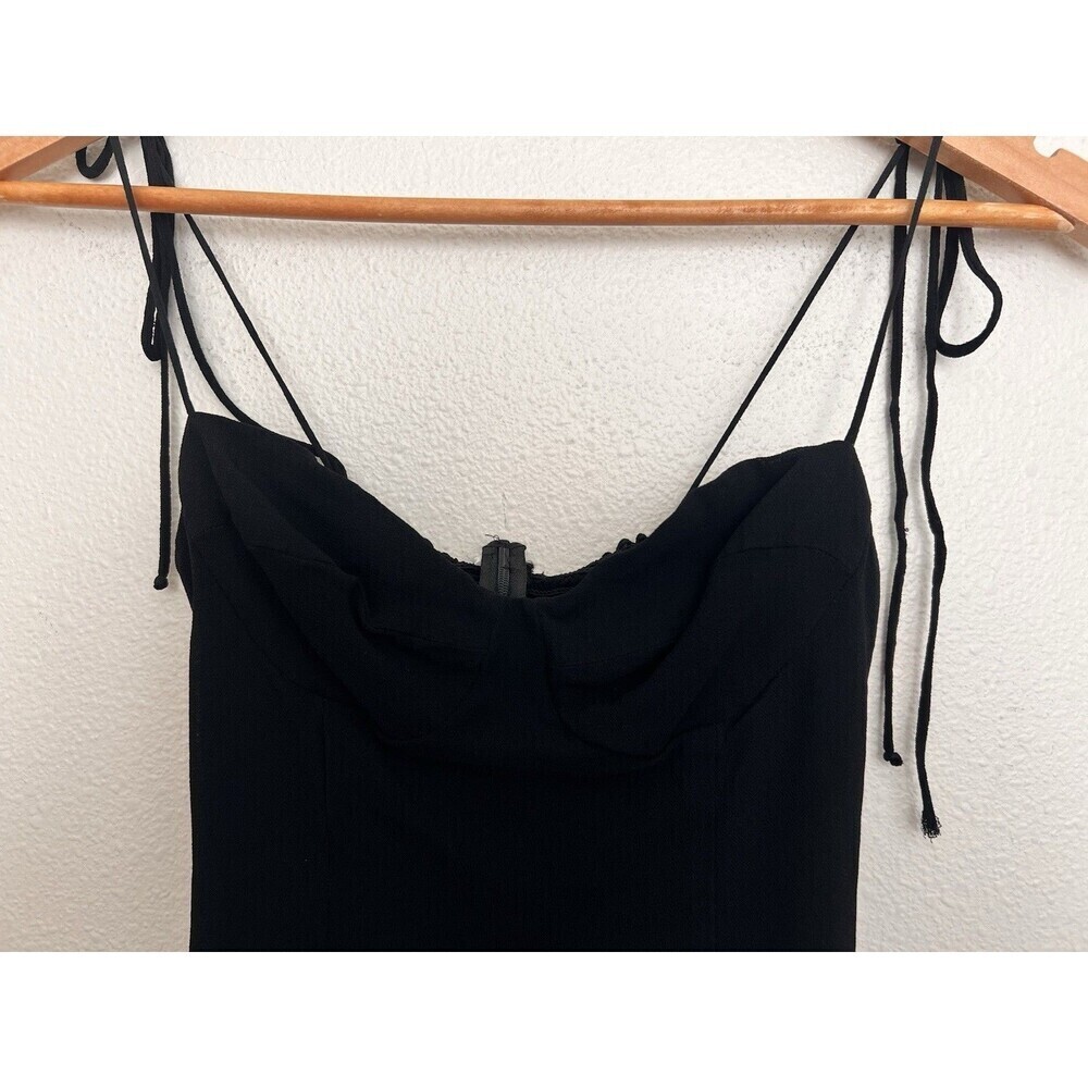 Reformation Liza Top Black Size 0 Cami Tank Spaghetti Strap Sweetheart Neckline - Picture 7 of 14